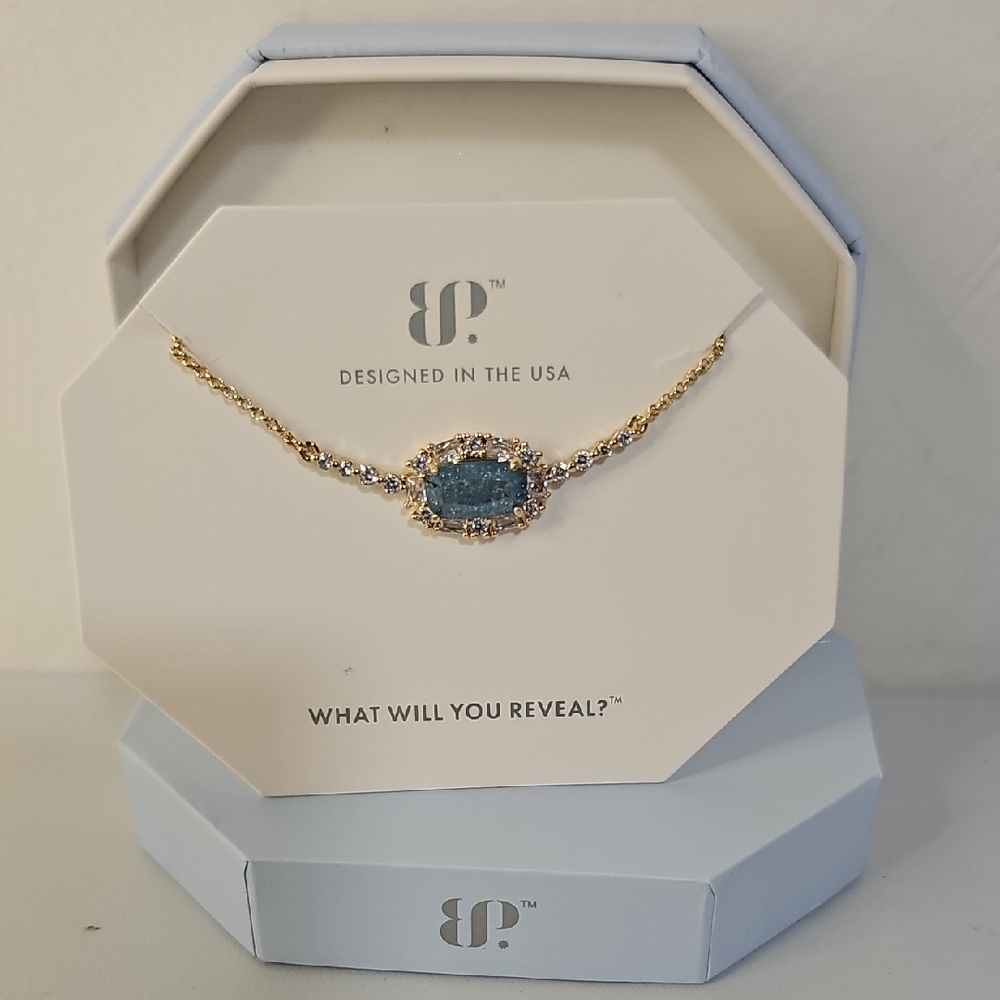BP London Blue and Gold Necklace